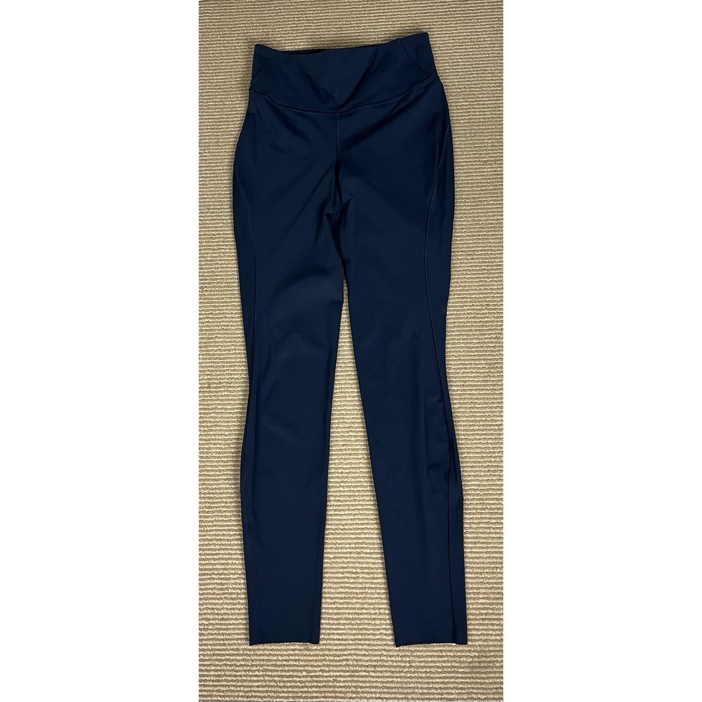 Lululemon‎ Women's Leggings Full Length Raw Edge Bottom High Rise Blue Size 6